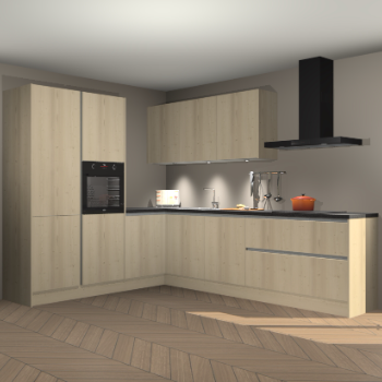 Vuren greeploze keuken Parla 91008