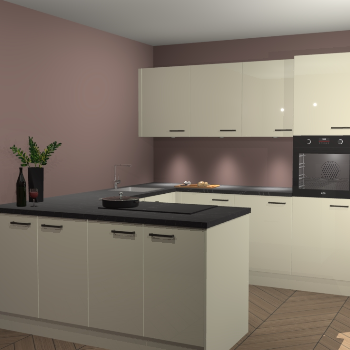 Magnolia hoogglans keuken Rosario 69285