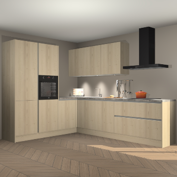 Vuren greeploze keuken Parla 91014