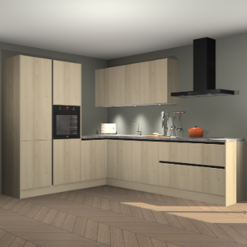 Vuren greeploze keuken Parla 91089