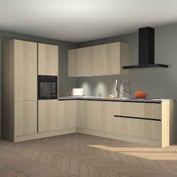 Vuren greeploze keuken Parla 91076