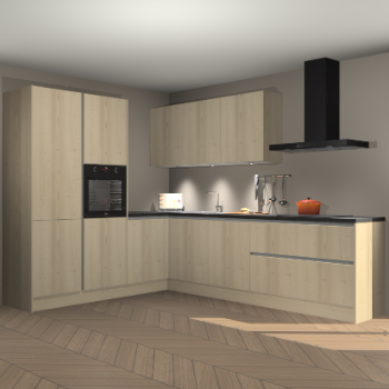 Vuren greeploze keuken Parla 91042