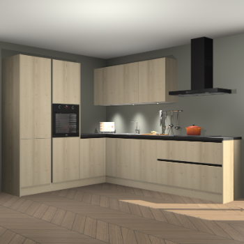 Vuren greeploze keuken Parla 91045