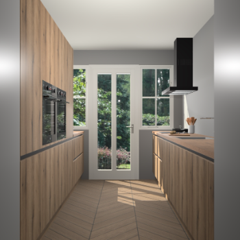 Goud Eiken greeploze keuken Olympia 88311