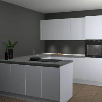 Sneeuwwitte greeploze keuken Rosario 69358