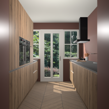 Goud Eiken greeploze keuken Olympia 88325