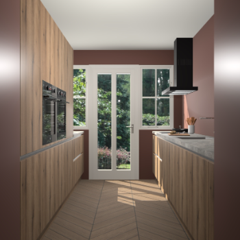 Goud Eiken greeploze keuken Olympia 88333