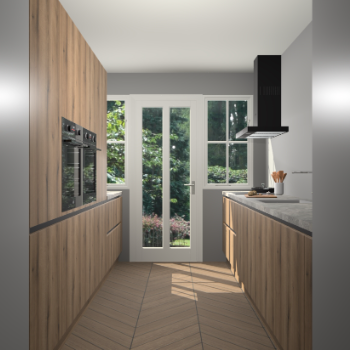 Goud Eiken greeploze keuken Olympia 88336