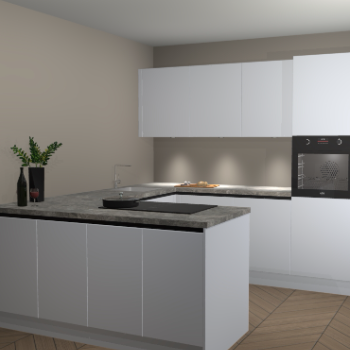 Sneeuwwitte greeploze keuken Rosario 69389