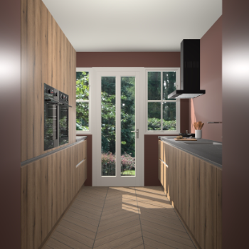 Goud Eiken greeploze keuken Olympia 88347