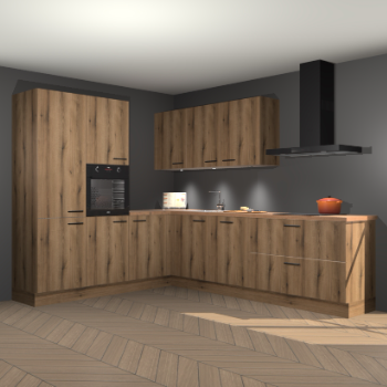 Goud eiken keuken Parla 84212