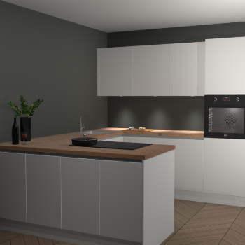 Zijdegrijze greeploze keuken Rosario 69436