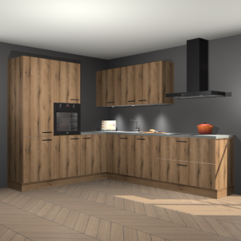 Goud eiken keuken Parla 84243