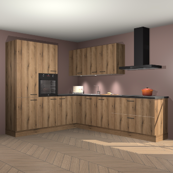 Goud eiken keuken Parla 84250