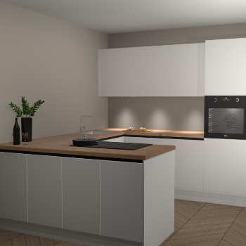 Zijdegrijze greeploze keuken Rosario 69439