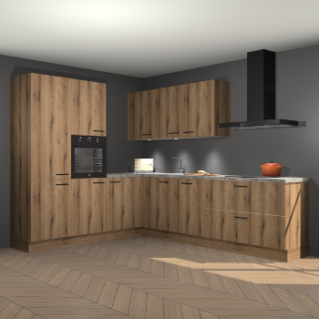 Goud eiken keuken Parla 84255