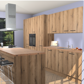 Goud Eiken keuken Straatsburg 49709