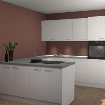 Zijdegrijze keuken Rosario 69501