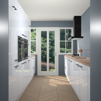 Sneeuwwitte hoogglans keuken Olympia 88397