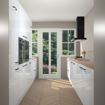 Sneeuwwitte hoogglans keuken Olympia 88398