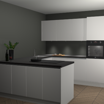 Zijdegrijze greeploze keuken Rosario 69516