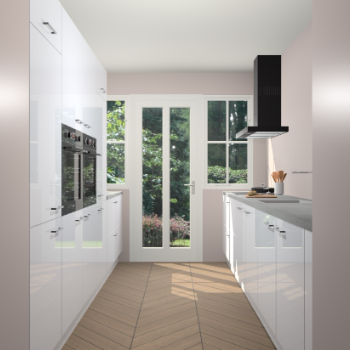 Sneeuwwitte hoogglans keuken Olympia 88403