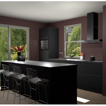 Zwarte keuken Toulouse 49108