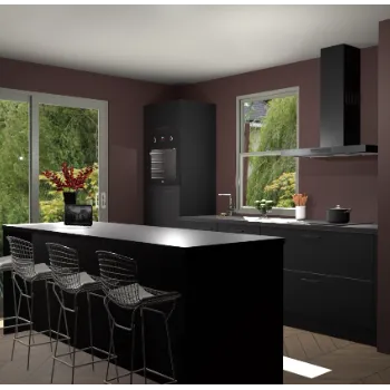 Zwarte keuken Toulouse 49108