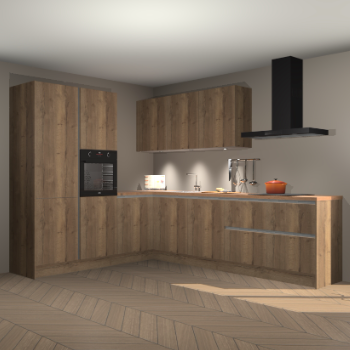 Chocolade eiken greeploze keuken Parla 84588