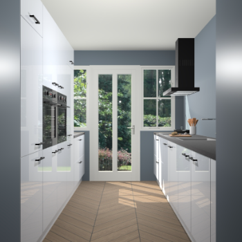 Sneeuwwitte hoogglans keuken Olympia 88413