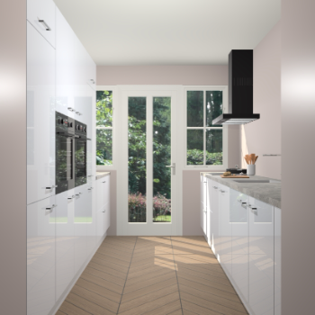 Sneeuwwitte hoogglans keuken Olympia 88418