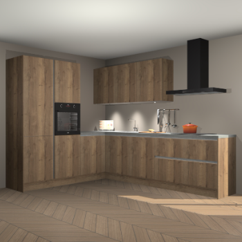 Chocolade eiken greeploze keuken Parla 84703