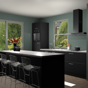 Zwarte keuken Toulouse 49227