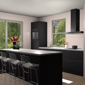 Zwarte keuken Toulouse 49229