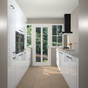 Sneeuwwitte hoogglans keuken Olympia 88421