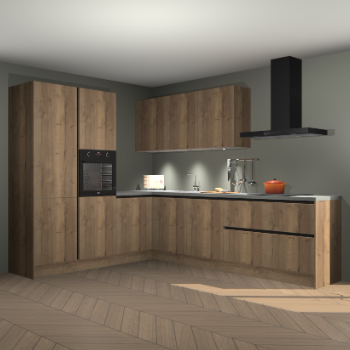 Chocolade eiken greeploze keuken Parla 84706