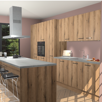 Goud Eiken keuken Straatsburg 49754