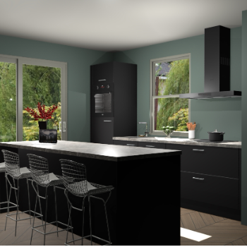 Zwarte keuken Toulouse 49290