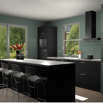 Zwarte keuken Toulouse 49290
