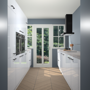 Sneeuwwitte hoogglans keuken Olympia 88427