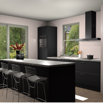 Zwarte keuken Toulouse 49292