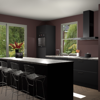 Zwarte keuken Toulouse 49293