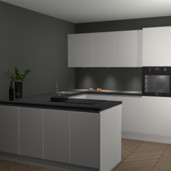 Zijdegrijze greeploze keuken Rosario 69653