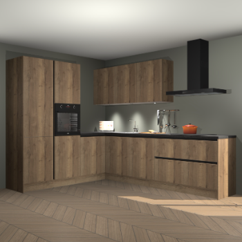 Chocolade eiken greeploze keuken Parla 84715