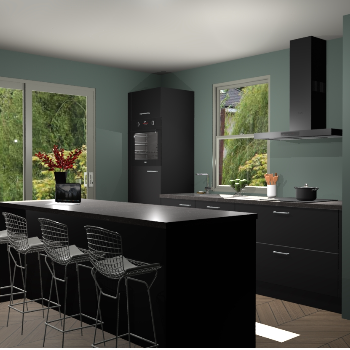 Zwarte keuken Toulouse 49270