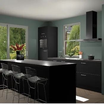 Zwarte keuken Toulouse 49270