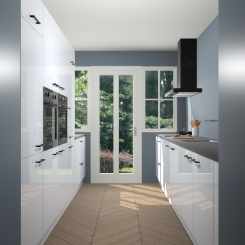 Sneeuwwitte hoogglans keuken Olympia 88433