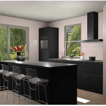 Zwarte keuken Toulouse 49274