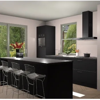 Zwarte keuken Toulouse 49274