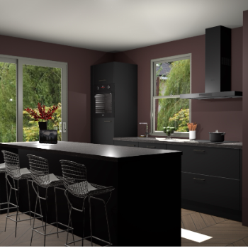 Zwarte keuken Toulouse 49276